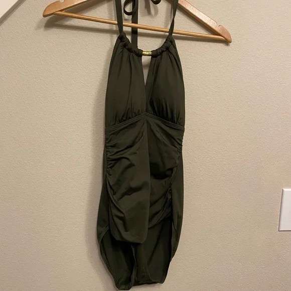 Ralph Lauren Olive Green 1-Piece Swimsuit Size 4 - Picture 5 of 8